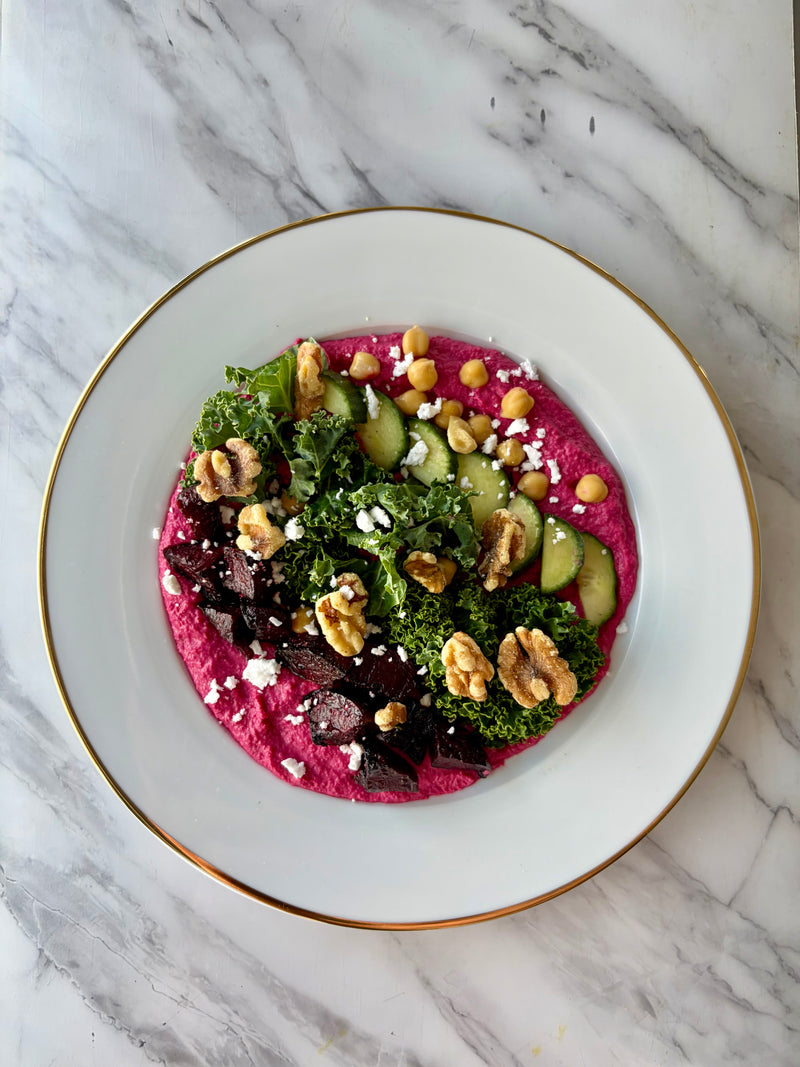 Salade de houmous à la betterave